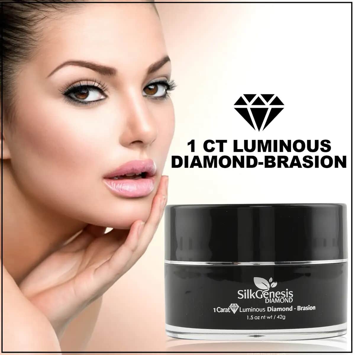 Silk Genesis Luminous Diamond Brasion Facial Scrub Exfoliates Skin Reduce Lines Wrinkles image number 1