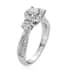 14K White Gold Diamond Ring (Size 6.75) 4.70 Grams 0.45 ctw image number 2
