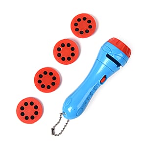 Blue and Orange Projection Flashlight with 4 Slide Discs (3xLR44)
