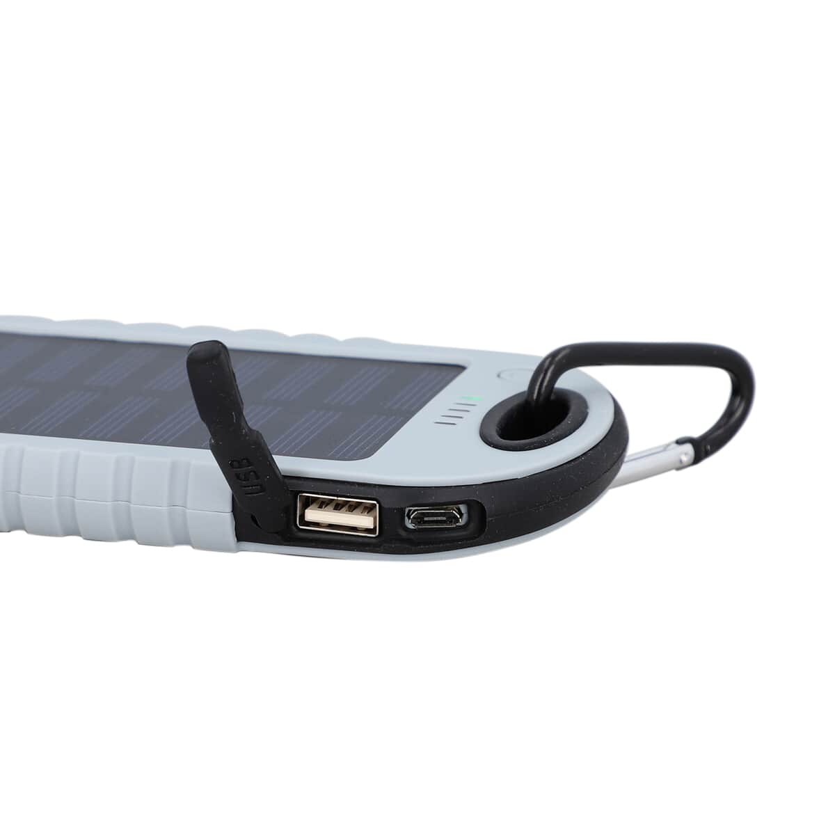Homesmart Grey Carabiner Solar 5000 mAh Battery Charger with USB & Emergency LED Torch image number 5