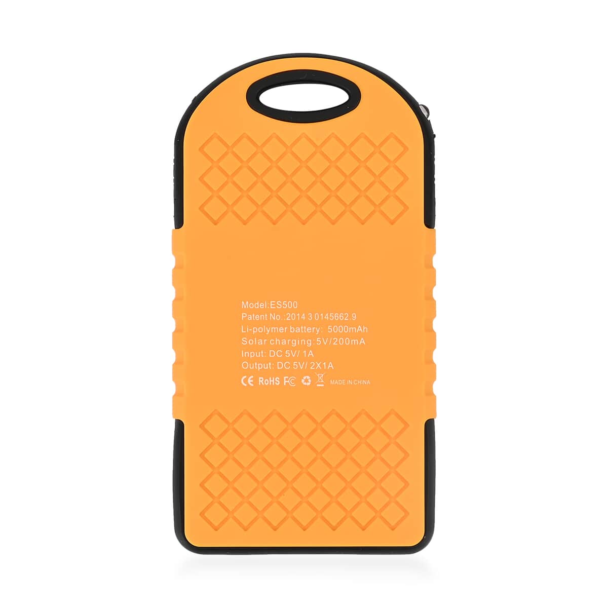Homesmart Orange Carabiner Solar 5000 mAh Battery Charger with USB & Emergency LED Torch image number 3