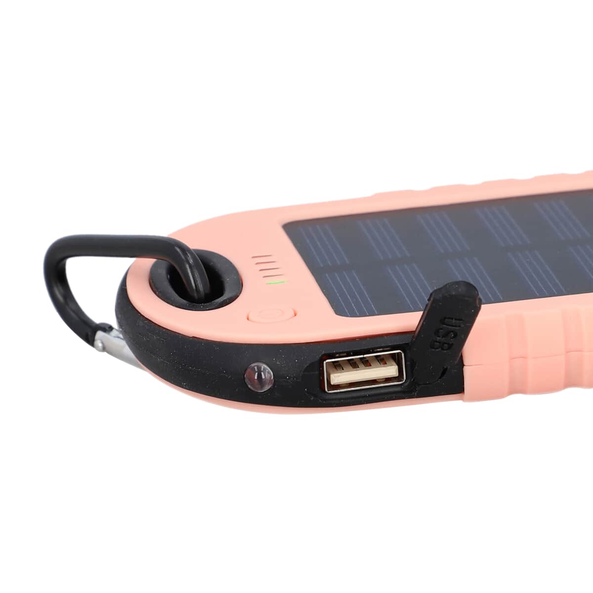 Homesmart Blush Carabiner Solar 5000 mAh Battery Charger with USB & Emergency LED Torch image number 5