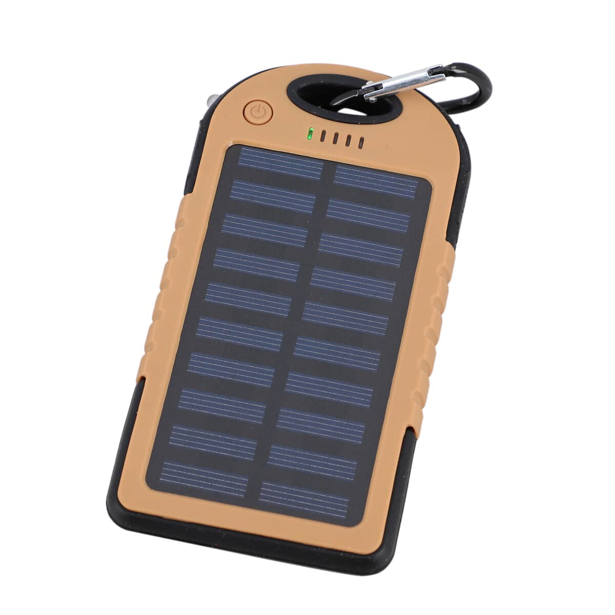 Homesmart Camel Color Carabiner Solar 5000 mAh Battery Charger with USB & Emergency LED Torch image number 0