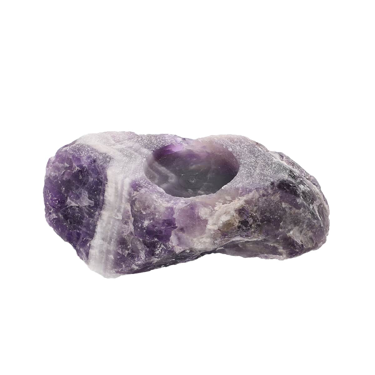 Set of 2 Amethyst and Rose Quartz Candle Holder (Approx 4 Inch) image number 5