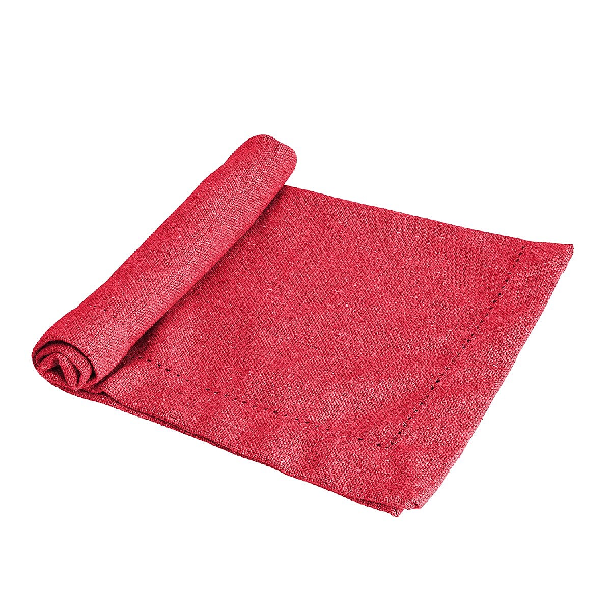 Set of 12 Red 100% Cotton Table Napkins (16x16)