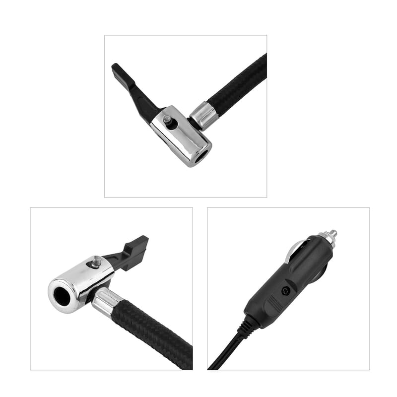 Light Blue Compact Portable Electric Mini DC 12V Air Compressor Tire Inflator with 150 PSI Pressure Gauge Car Tire Pump