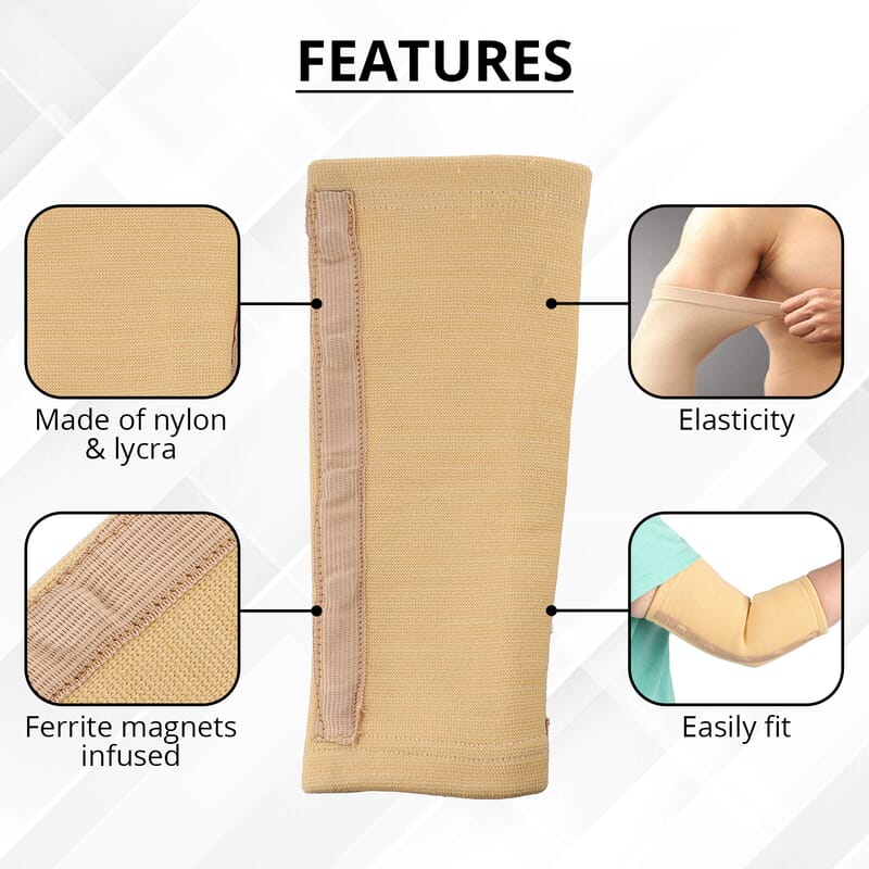 Set of 2 Elastic Elbow Support Sleeve Compression - (L/XL)