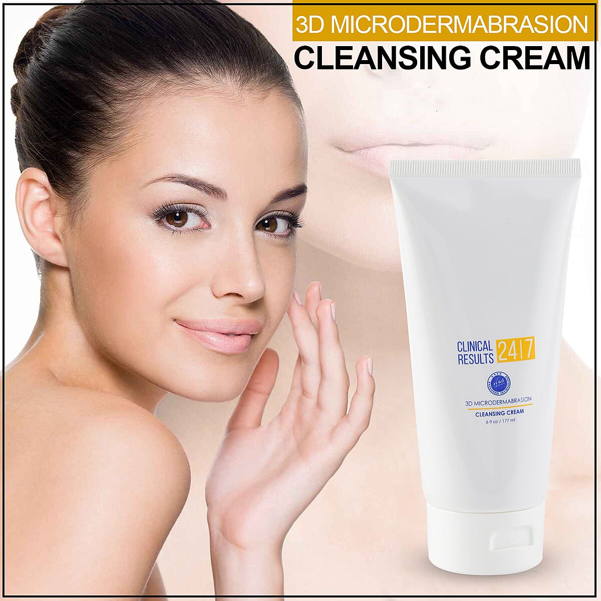 Clinical Results 24.7 3D MicroDermabrasion Cleansing Cream 6 fl Oz , Face Cleansing Cream , Facial Cleansing Lotion , Best Cream Cleanser image number 1