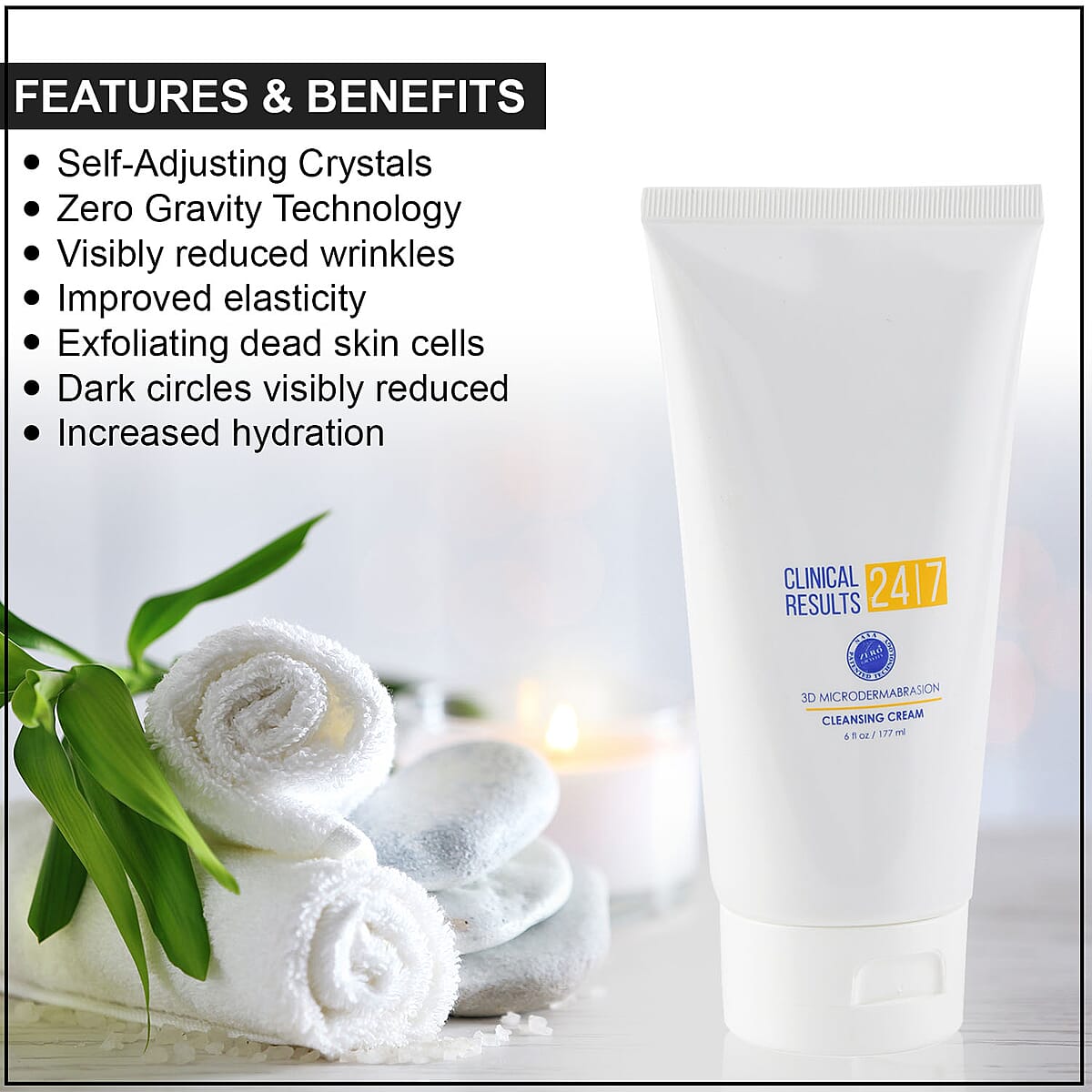 Clinical Results 24.7 3D MicroDermabrasion Cleansing Cream 6 fl Oz , Face Cleansing Cream , Facial Cleansing Lotion , Best Cream Cleanser image number 2