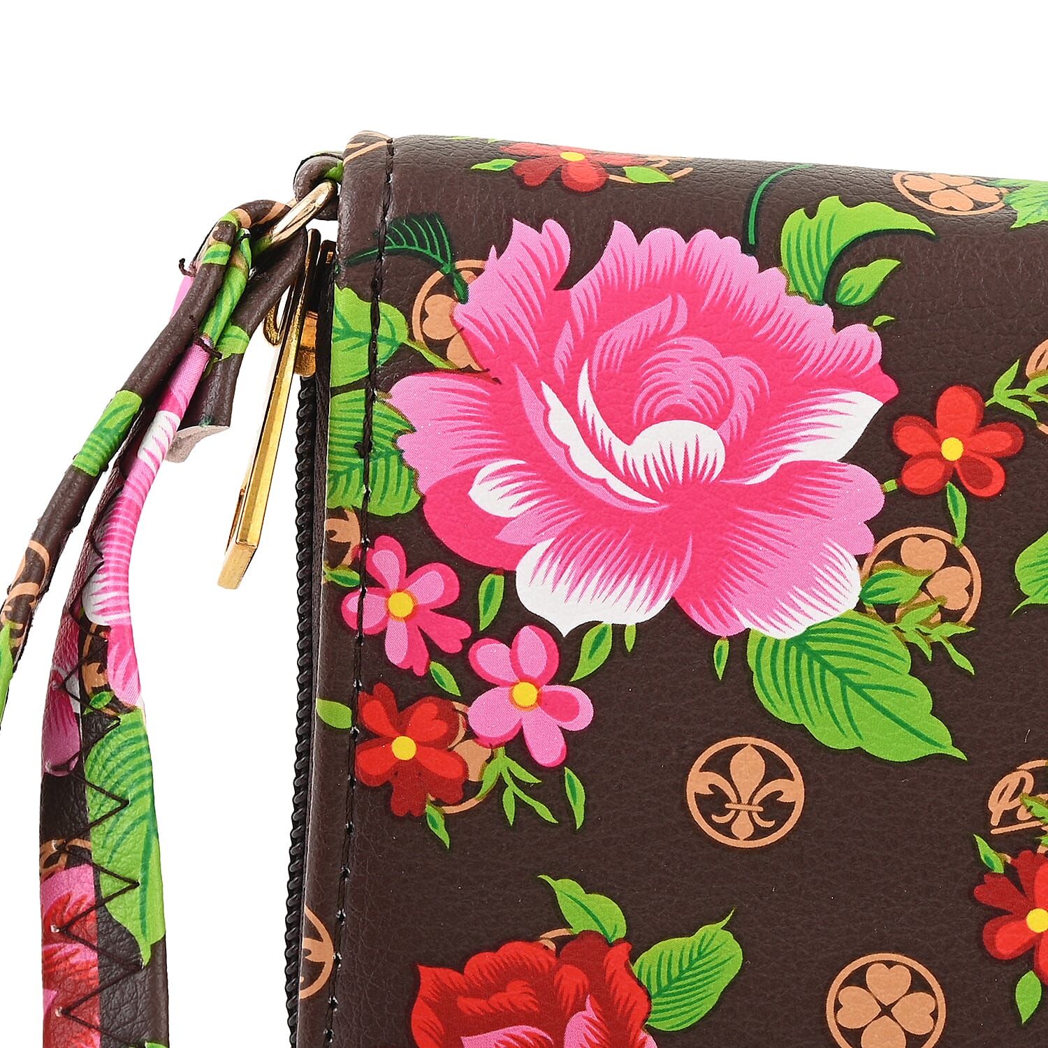 Black Floral Faux Leather Ladies Assorted Wallet