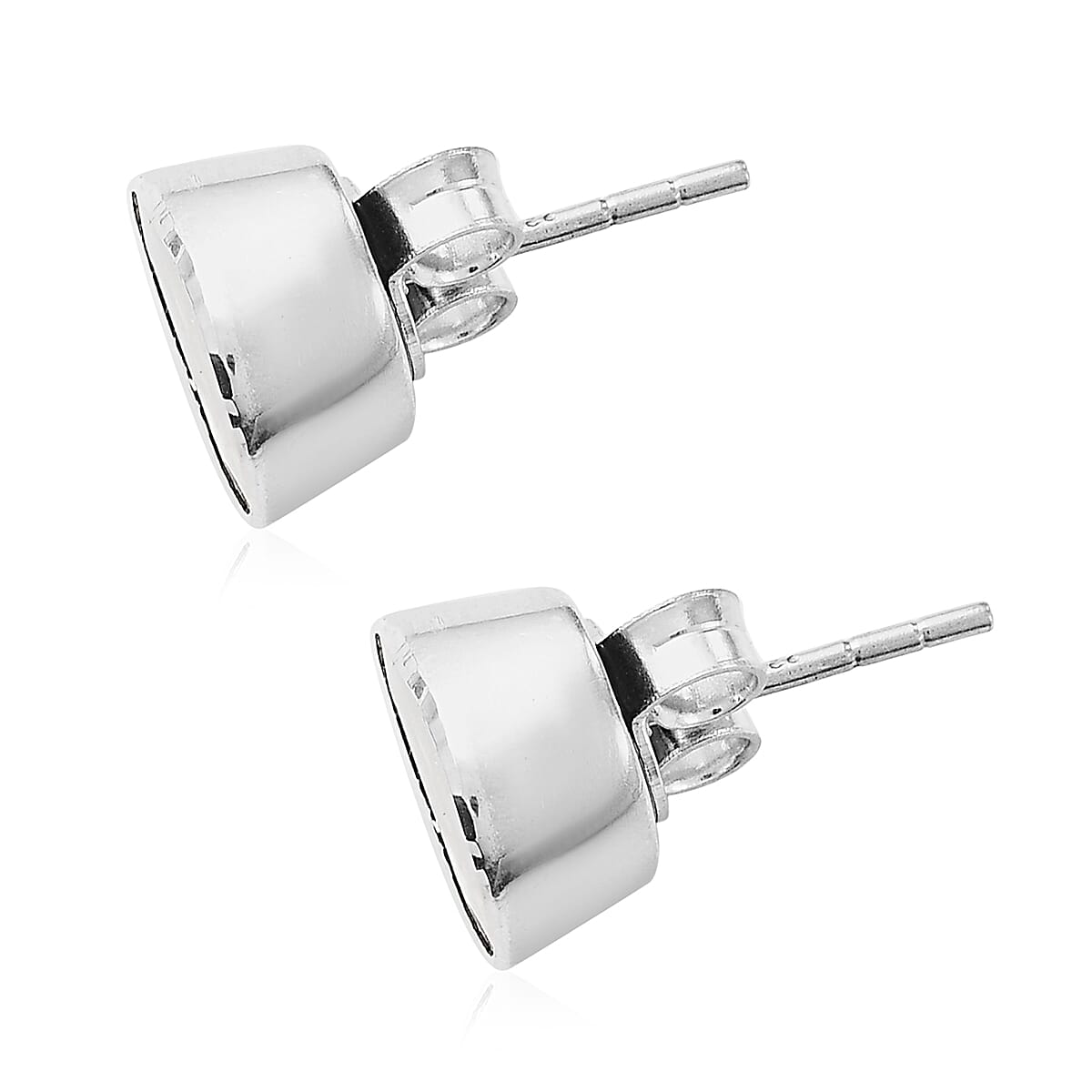 Artisan Crafted Polki Diamond Diamond Solitaire Stud Earrings in Platinum Over Sterling Silver 1.00 ctw