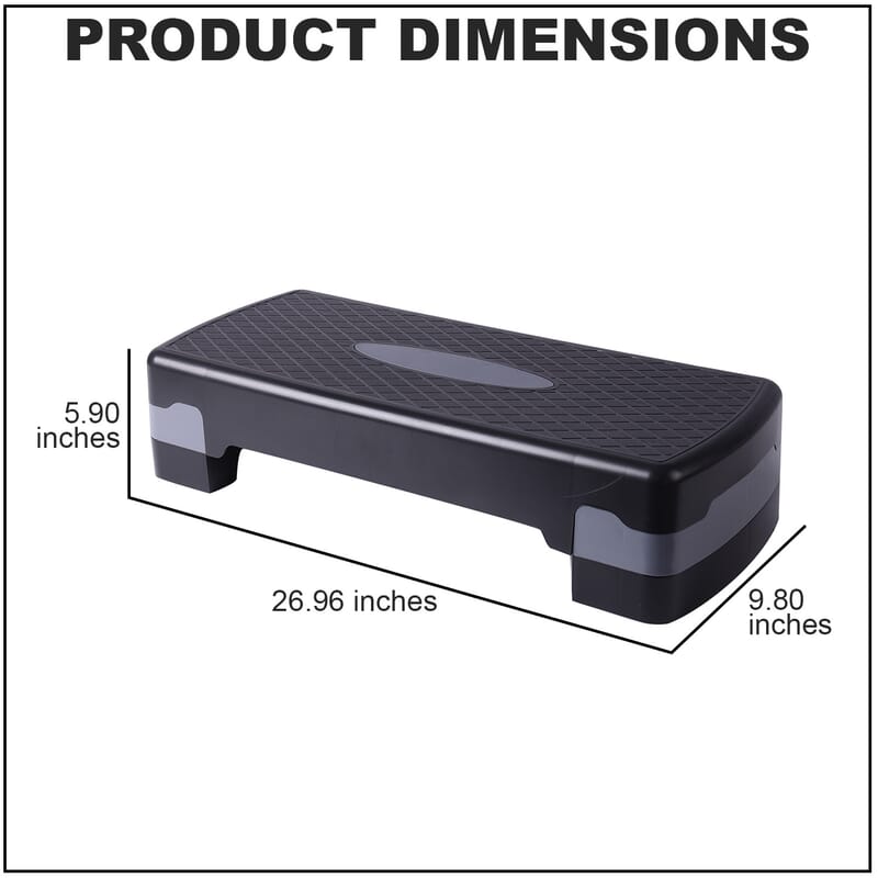 SoulSmart Adjustable Aerobic Stepper Platform (440lbs Approx. Weight) , Mini Stepper Benefits Calorie Burn Weight Loss , Home Leg Bodyweight Exercise Equipment