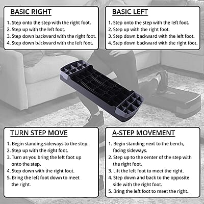 SoulSmart Adjustable Aerobic Stepper Platform (440lbs Approx. Weight) , Mini Stepper Benefits Calorie Burn Weight Loss , Home Leg Bodyweight Exercise Equipment