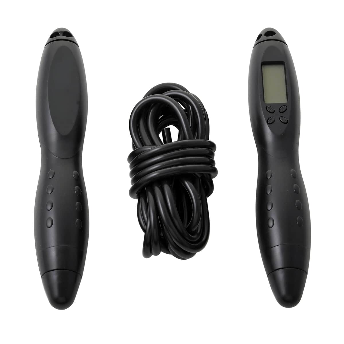 SoulSmart Electric Digital Jump Rope Set (Wireless Short Rope, 9ft Long Rope, Battery & Tool) Black image number 0