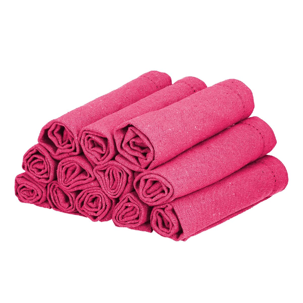 Set of 12 Pink 100% Cotton Table Napkins image number 0