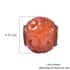 Red Jade Carved Charm in Rhodium Over Sterling Silver 17.00 ctw image number 5