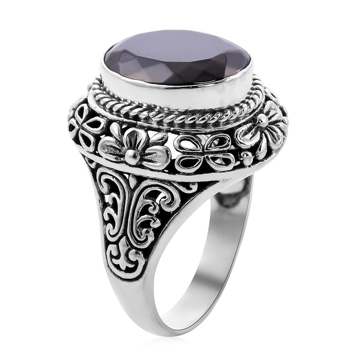 Bali Legacy Elite Shungite Ring in Sterling Silver (Size 10.0) 5.90 ctw