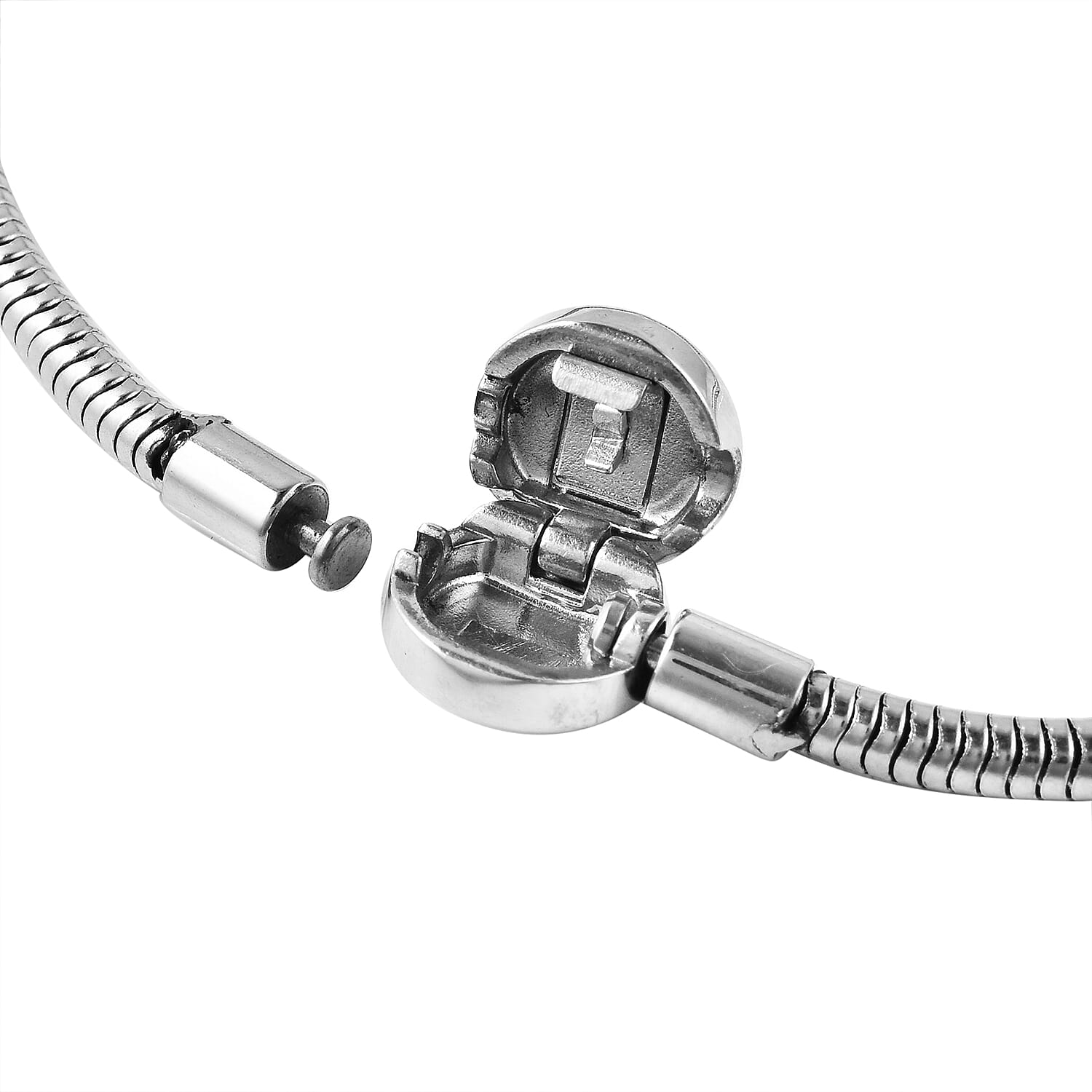 Buy Snake Chain Bracelet in Stainless Steel (7.50 In) at ShopLC.
