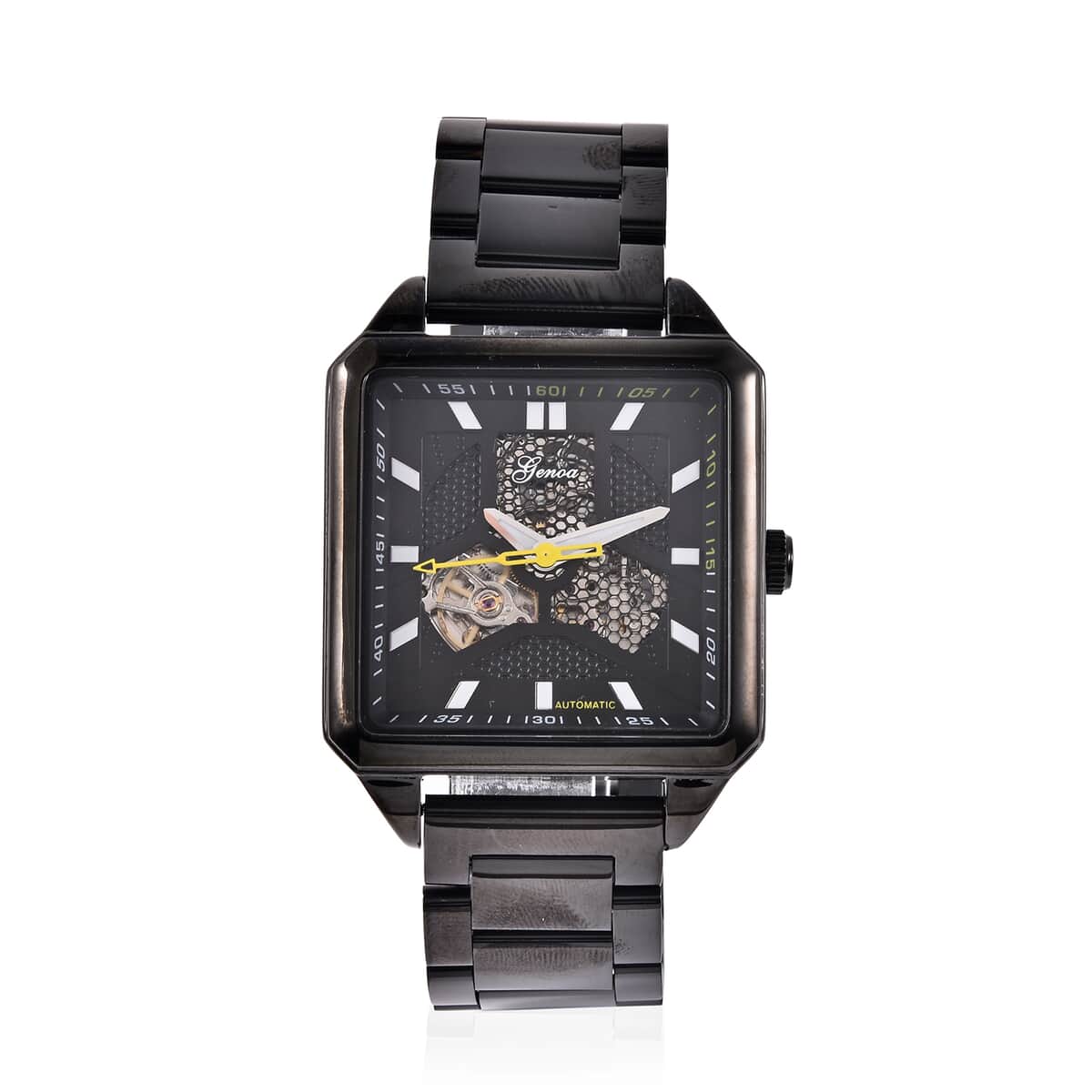 Genoa Automatic Mechanical Movement Watch in ION Plated Black Stainless Steel image number 0
