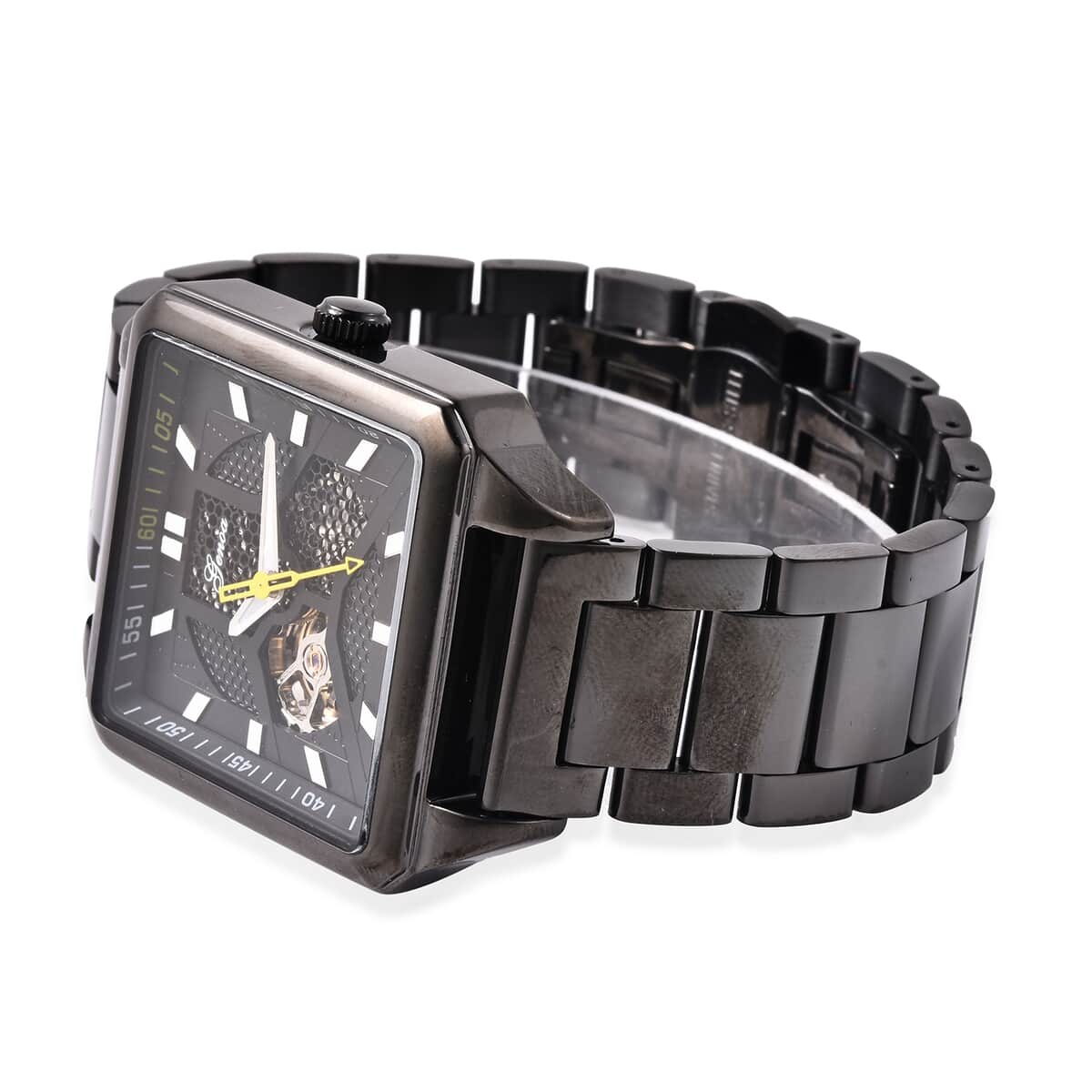 GENOA Automatic Mechanical Movement Watch in ION Plated Black Stainless Steel image number 2