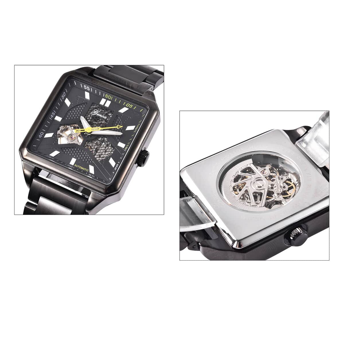 Genoa Automatic Mechanical Movement Watch in ION Plated Black Stainless Steel image number 4