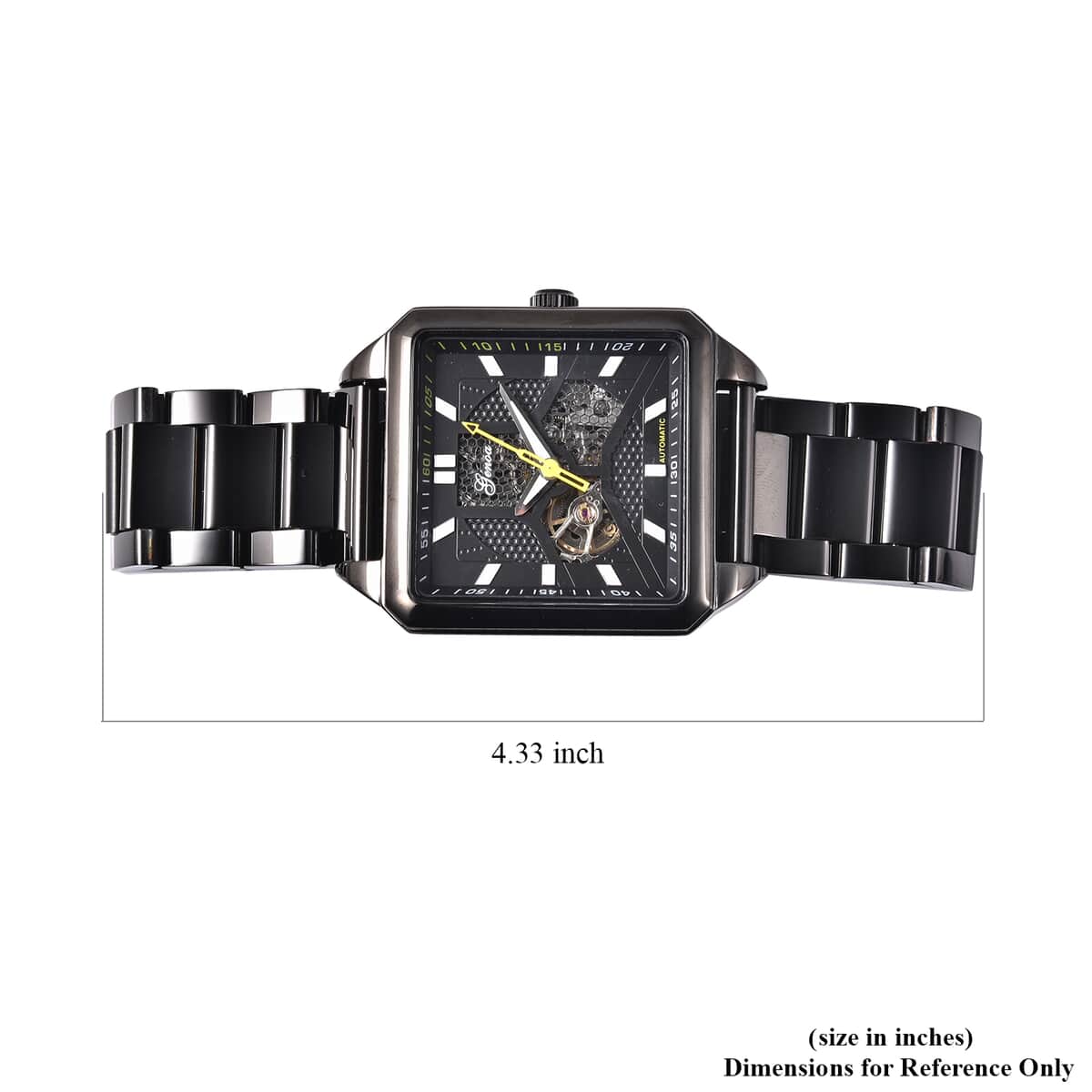 Genoa Automatic Mechanical Movement Watch in ION Plated Black Stainless Steel image number 5