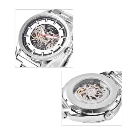 Genoa Automatic Mechanical Movement Watch in Stainless Steel with Steel and Glass Back image number 4
