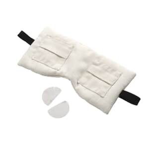 Cotton, Eye Pillow With Pockets & Removable Quartz For Eye Rejuvenation
