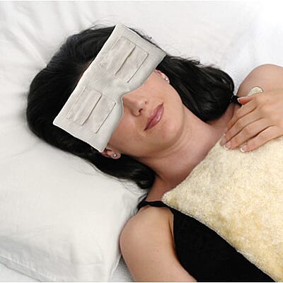 Cotton, Eye Pillow With Pockets & Removable Quartz For Eye Rejuvenation