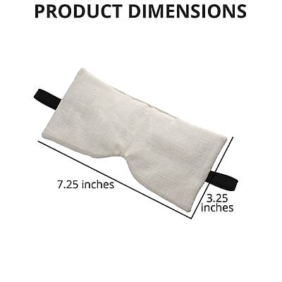 Cotton, Eye Pillow With Pockets & Removable Quartz For Eye Rejuvenation