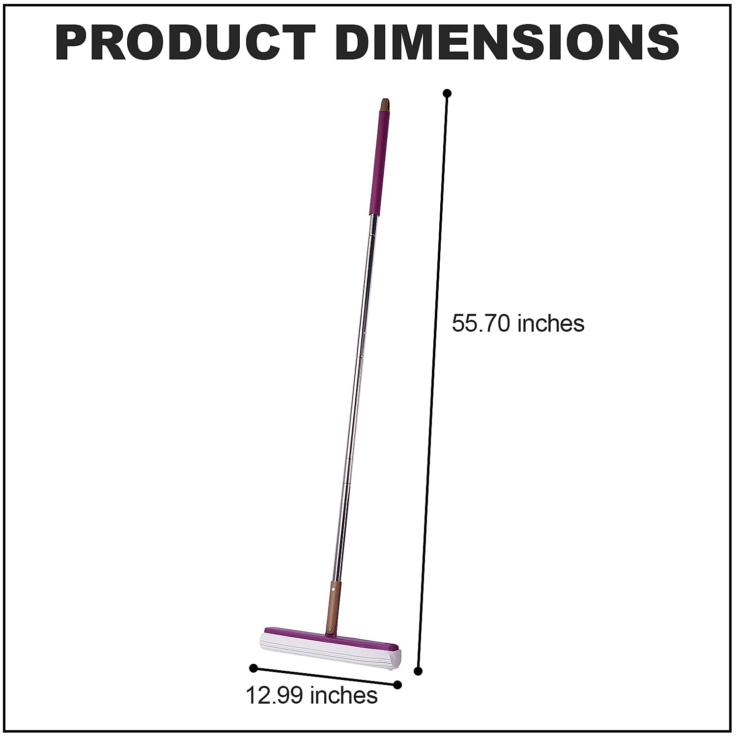Homesmart PVA & Stainless Steel Mini Sponge Mop with Cleaning Bucket - Purple & Gold