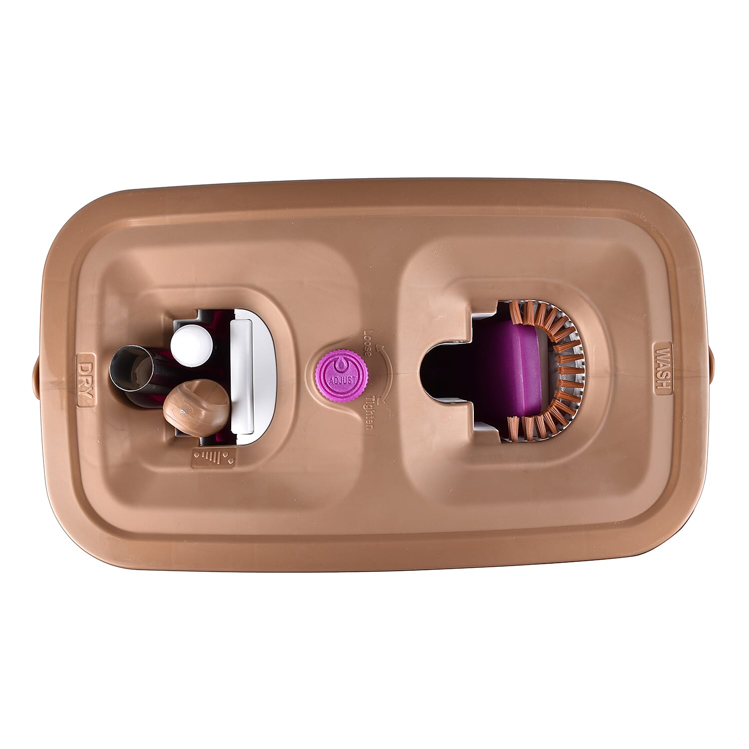 Homesmart PVA & Stainless Steel Mini Sponge Mop with Cleaning Bucket - Purple & Gold