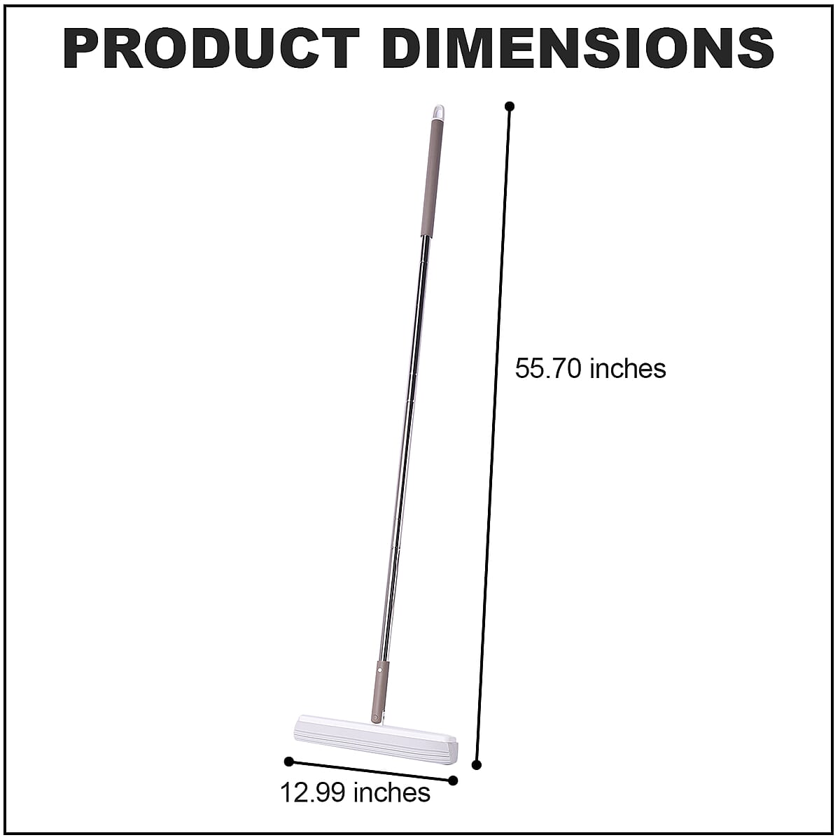 Homesmart PVA & Stainless Steel Mini Sponge Mop with Cleaning Bucket - White & Gold image number 3