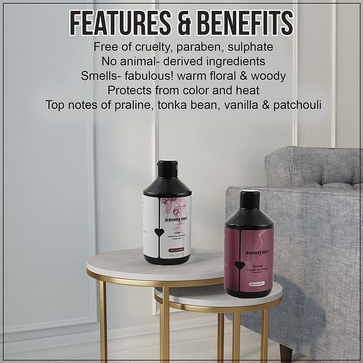 La Vie Est Belle Clean & Hydrate Duo Molecular Shampoo & Conditioner Treatment 3.5 fl oz / 500ml image number 2