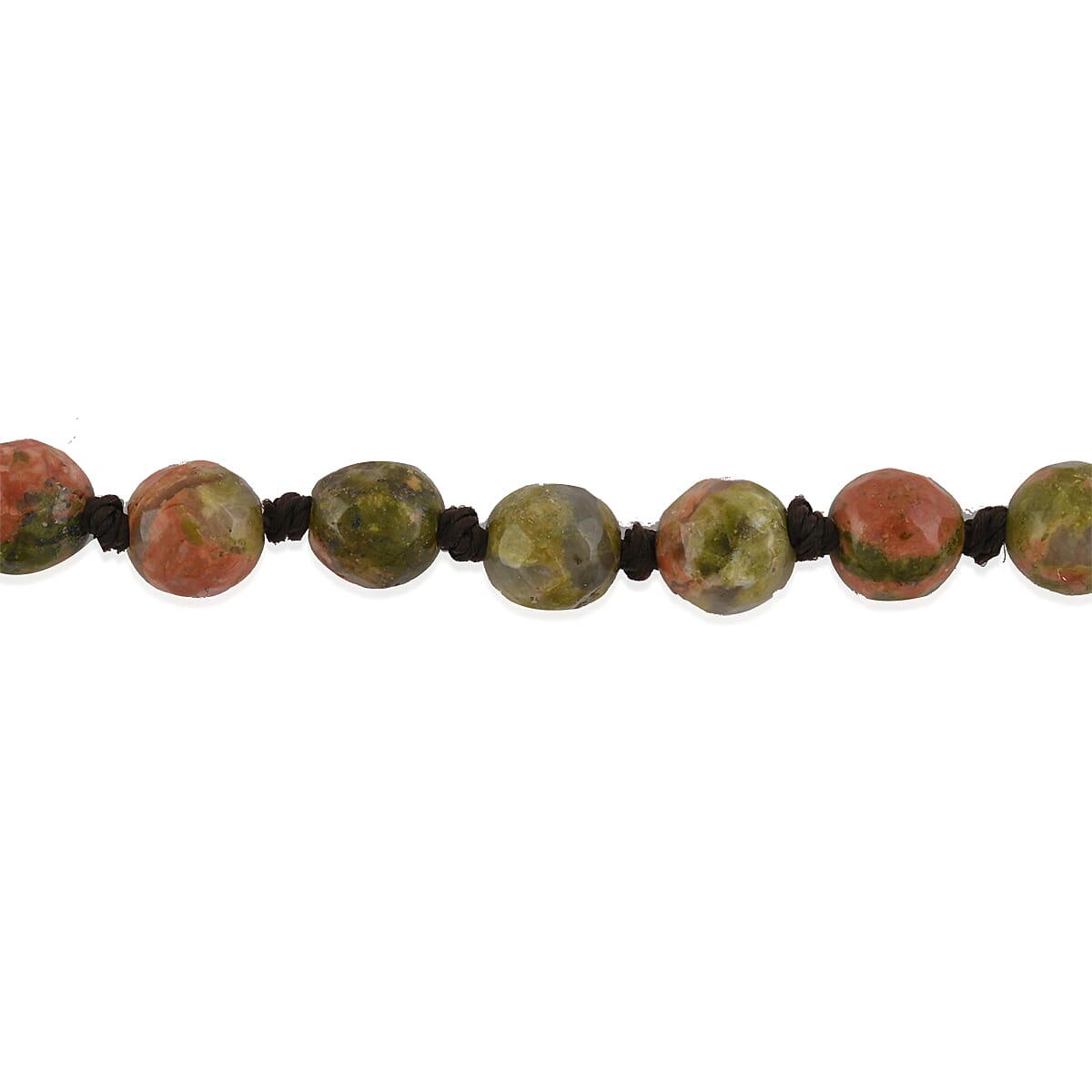 Lulu Dharma Unakite Faceted Beaded Mala Tassel Necklace 32 Inches image number 3
