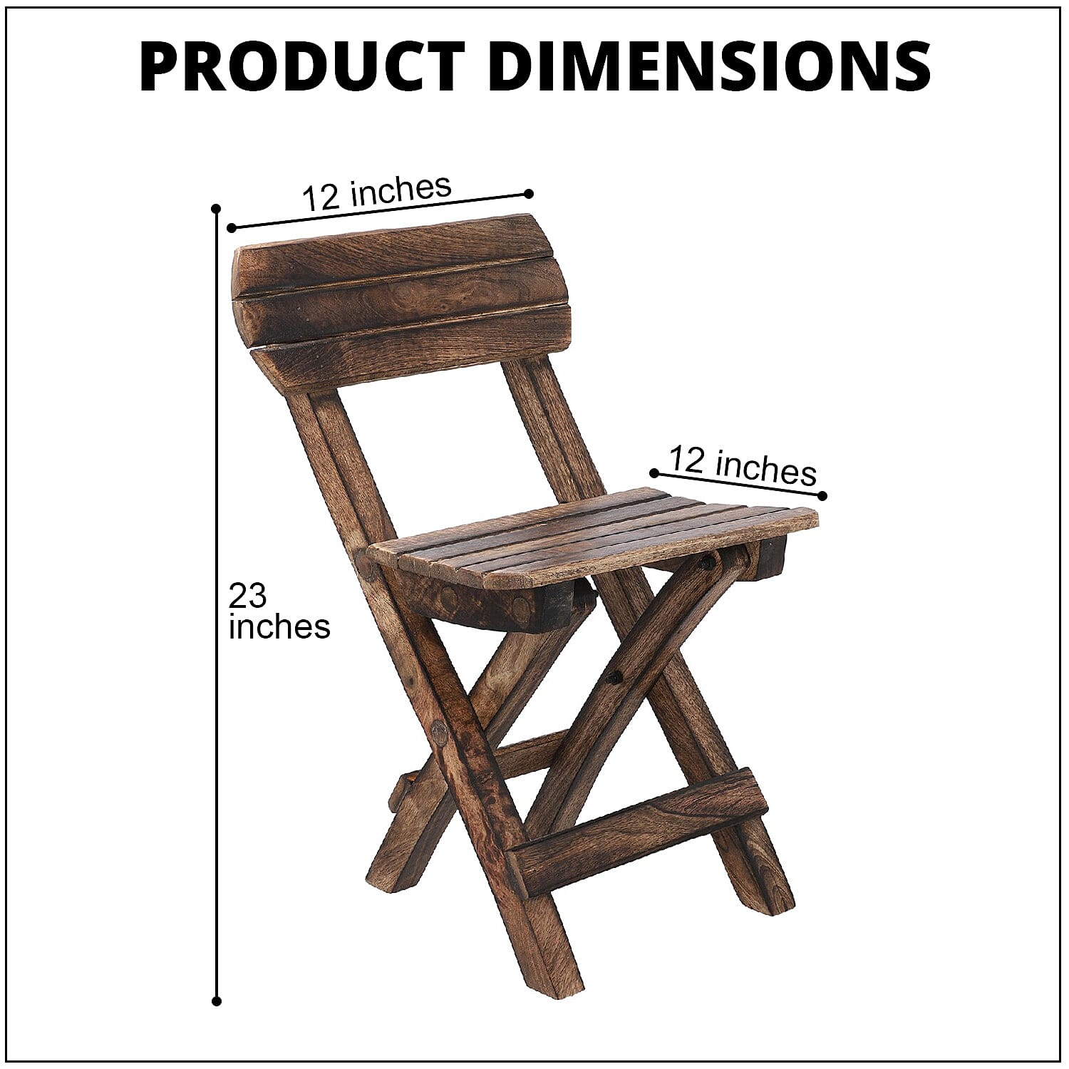 Handcrafted Set of 2 Piece Wooden KD Chair