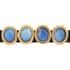 Lulu Dharma White Chalcedony and Brown Leather Wrap Bracelet (Adjustable) in Goldtone image number 1