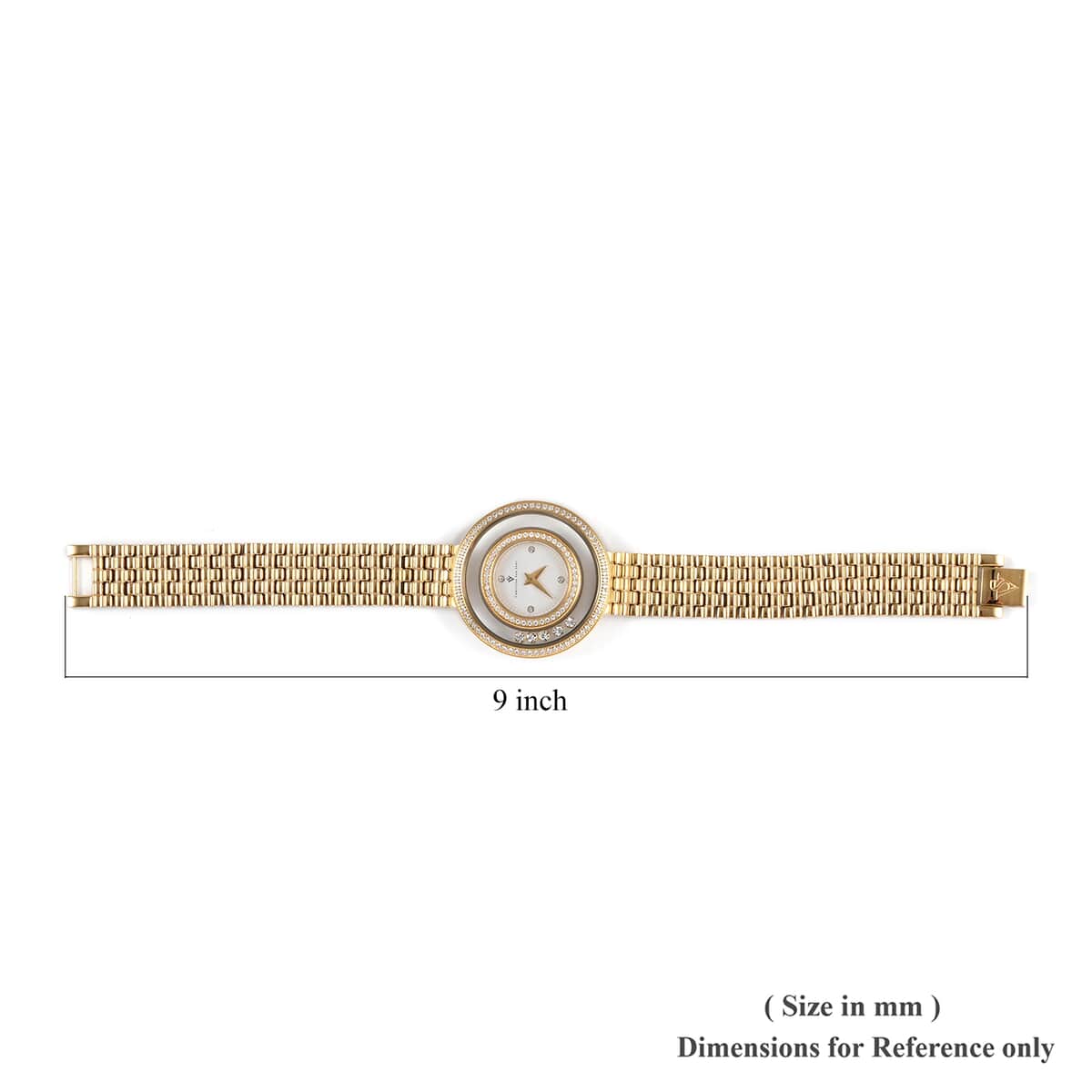 Christian Van Sant Austrian Crystal Women's Gracieuse Swiss Quartz Movement Watch 34mm | Designer Bracelet Watch | Analog Luxury Wristwatch image number 3
