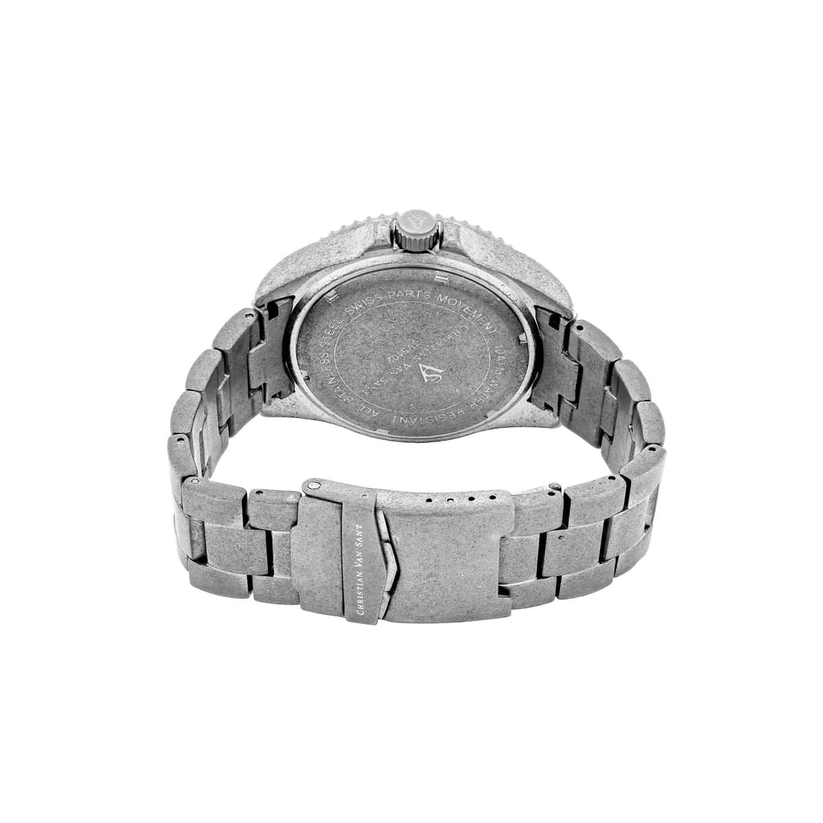 Christian Van Sant Montego Vintage Swiss Parts Quartz Movement Watch with Brown Dial 44mm , Designer Bracelet Watch , Analog Luxury Wristwatch image number 2