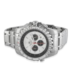 Oceanaut Aviador Pilot Quartz Movement Watch with Silver Dial 45mm , Designer Bracelet Watch , Analog Luxury Wristwatch
