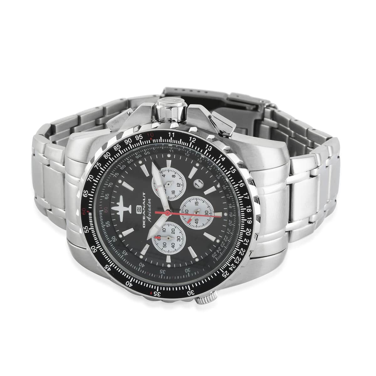 Oceanaut Aviador Pilot Quartz Movement Watch with Black Dial 45mm | Designer Bracelet Watch | Analog Luxury Wristwatch image number 0
