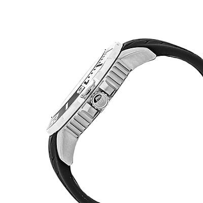 Oceanaut Marletta Quartz Movement Watch with Black Silicone Band 48mm , Designer Silicone Watch , Analog Luxury Wristwatch
