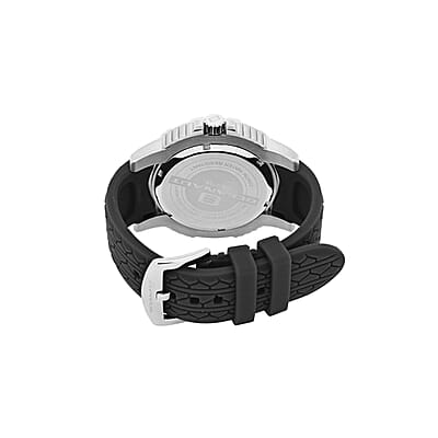 Oceanaut Marletta Quartz Movement Watch with Black Silicone Band 48mm , Designer Silicone Watch , Analog Luxury Wristwatch