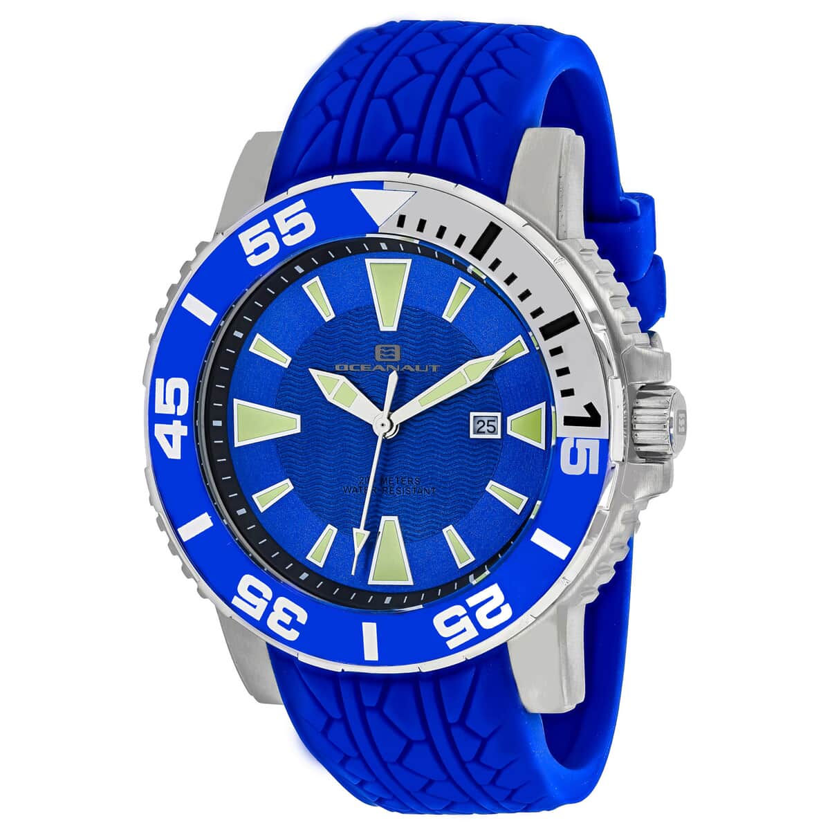 Oceanaut Marletta Quartz Movement Watch with Blue Silicone Band 48mm , Designer Silicone Watch , Analog Luxury Wristwatch image number 0