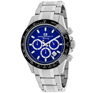 Oceanaut Biarritz Quartz Movement Watch with Blue Dial 44mm , Designer Bracelet Watch , Analog Luxury Wristwatch