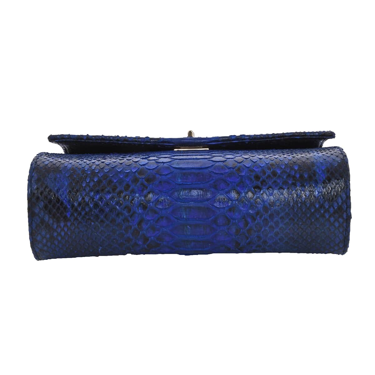 The Pelle Python Skin Bag Collection Navy Blue Color 100% Genuine Python Leather Crossbody Bag image number 3