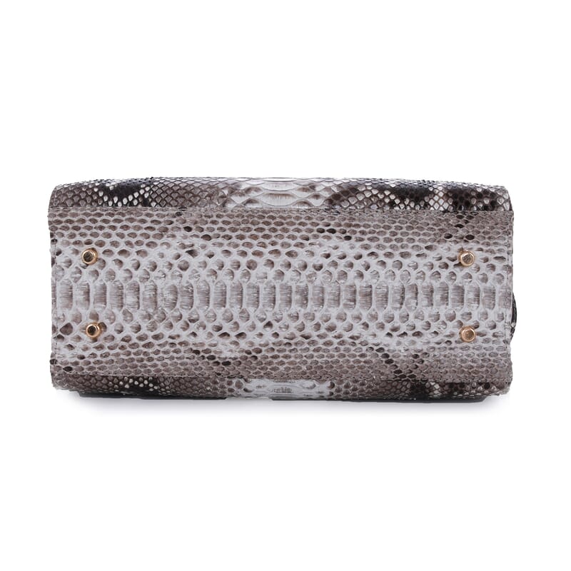 The Grand Pelle Natural Color 100% Genuine Python Leather Tote Bag