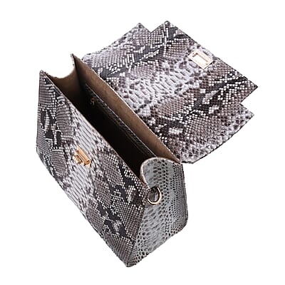 The Grand Pelle Natural Color 100% Genuine Python Leather Tote Bag