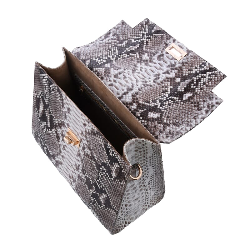 The Grand Pelle Natural Color 100% Genuine Python Leather Tote Bag