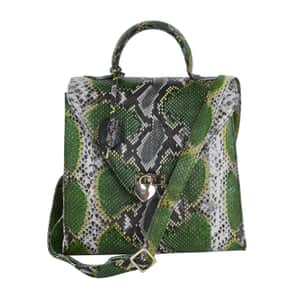 The Pelle Python Skin Bag Collection Brown Color 100% Genuine Python Leather Tote Bag